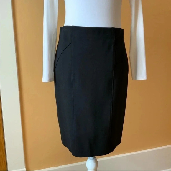 RENUAR Black Stretch Tailored Pencil Skirt Size 6 - Picture 2 of 11
